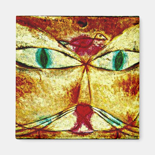 Paul Klee art: Katze und Vögel Magnet (Vorne)