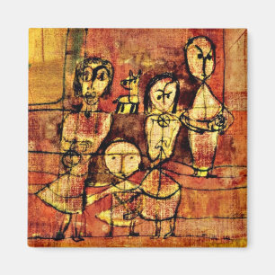 Paul Klee Art: Kinder und Hund Magnet
