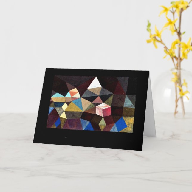 Paul Klee art - Kristalllandschaft Karte (Gelbe Blume)