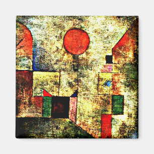Paul Klee art: Red Balloon Magnet