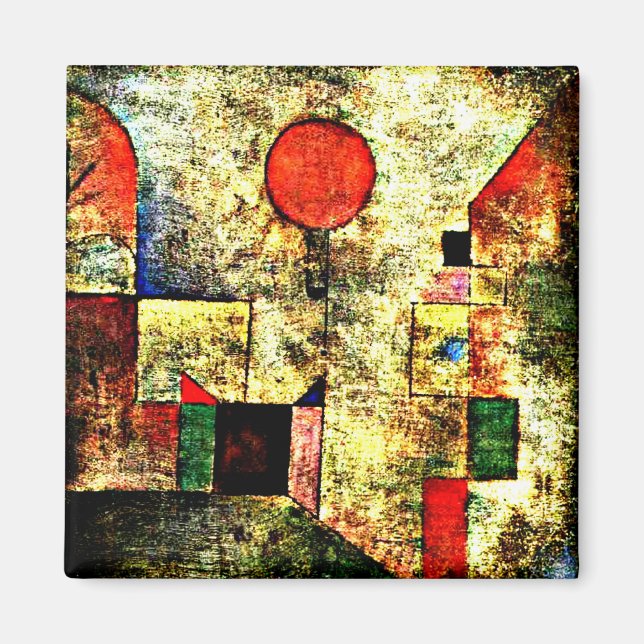 Paul Klee art: Red Balloon Magnet (Vorne)