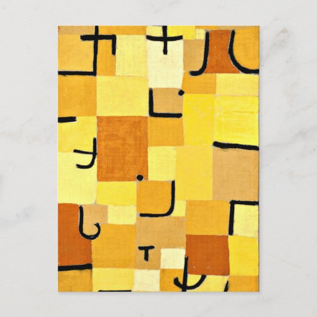 Paul Klee art: Zeichen in Gelb Postkarte (Vorderseite)