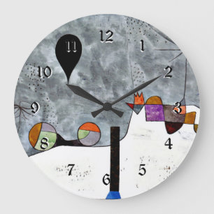 Paul Klee beliebtes Gemälde, Winter, Große Wanduhr