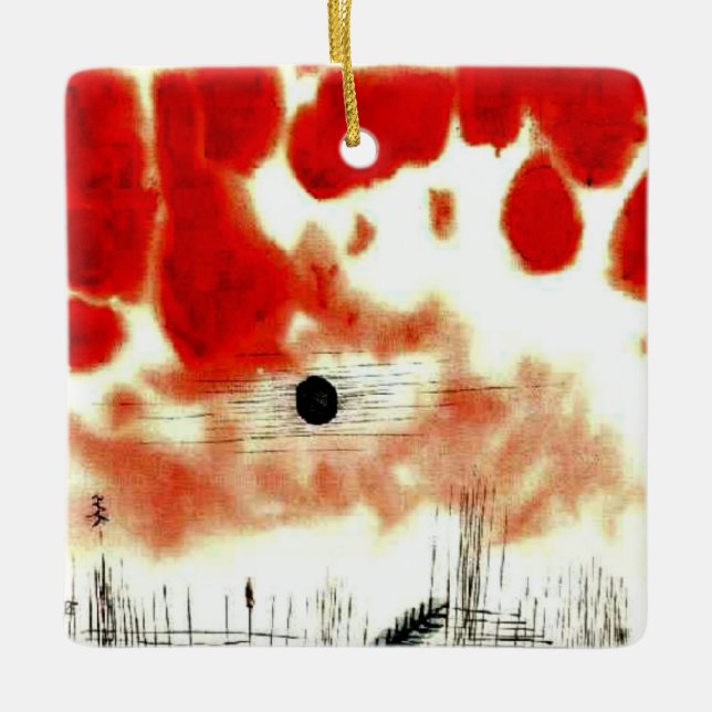 Paul Klee berühmtes Bild, Wolken über Bor, Keramikornament (Vorderseite)