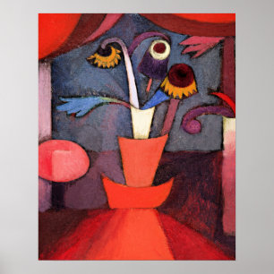 Paul Klee, berühmtes Gemälde, Blume Herbst, Poster