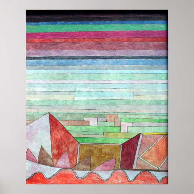 Paul Klee Blick in das fruchtbare Land Poster (Vorne)