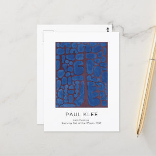 Paul Klee, Blue Modern Abstrakt Art Postkarte