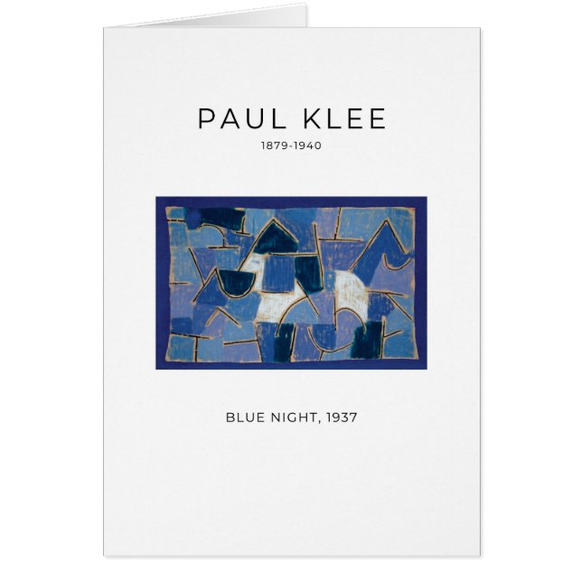 Paul Klee, Blue Night (1937) - Fine Art Card (Vorne)