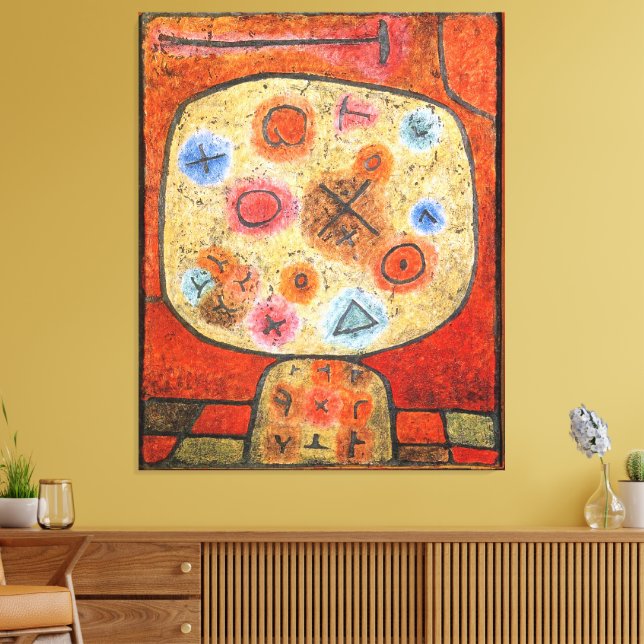 Paul Klee, Blume in Stone, Leinwanddruck (Insitu (Wohnzimmer))