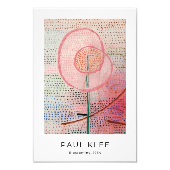 Paul Klee, Blüte - Abstrakte Kunst Fotodruck (Vorne)