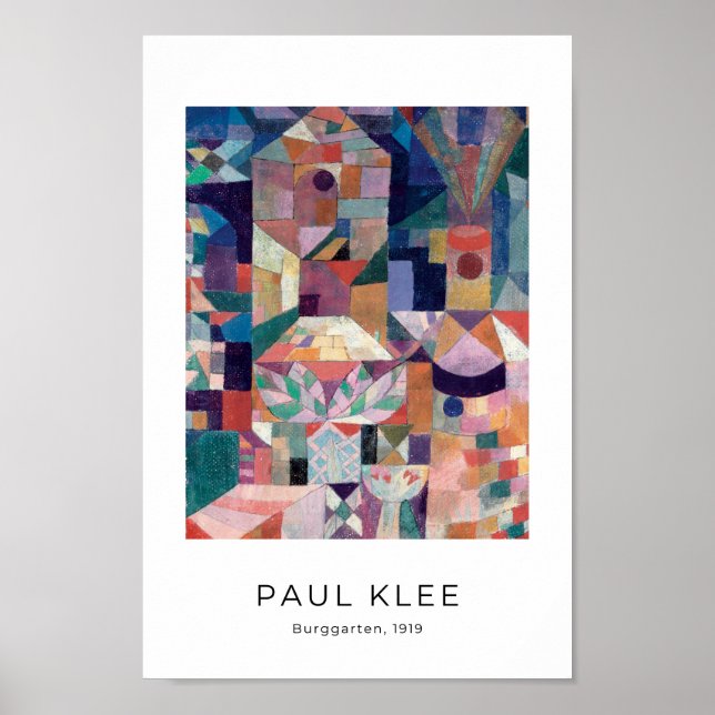 Paul Klee, Burggarten - Abstrakte Kunst Poster (Vorne)