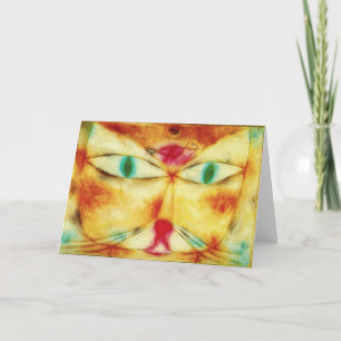 Paul Klee Cat and Bird Greeting Card Karte