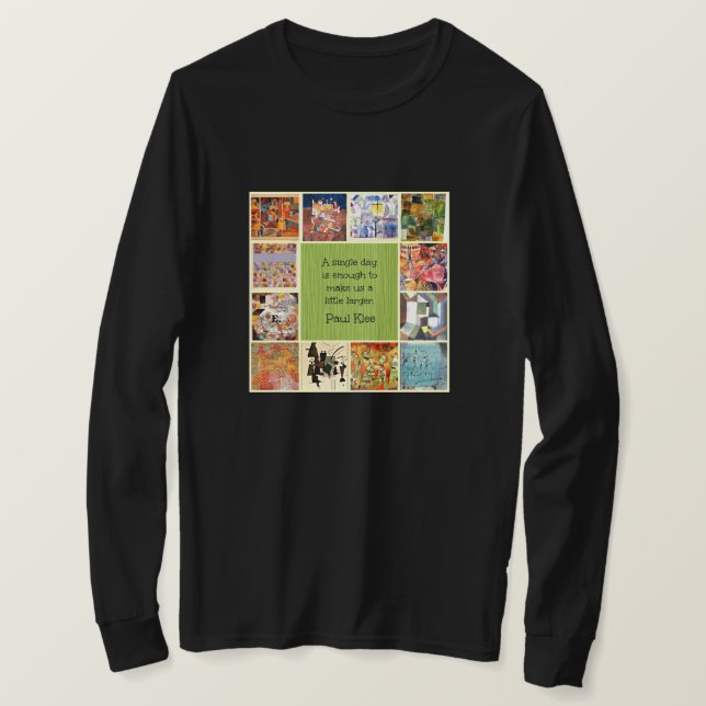 Paul Klee - Collage und Zitat, T-Shirt (Design vorne)