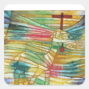 Paul Klee, Das Lamm, Quadratischer Aufkleber