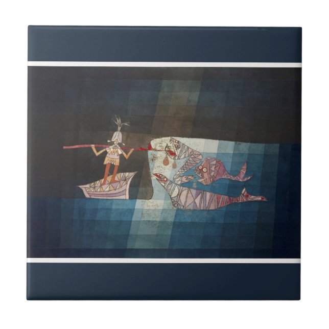 Paul Klee Der Seefahrer Abstrakter Maritimer Poste Fliese (Vorderseite)