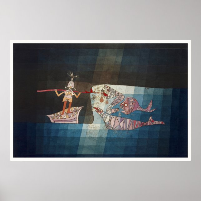 Paul Klee Der Seefahrer Abstrakter Maritimer Poste Poster (Vorne)