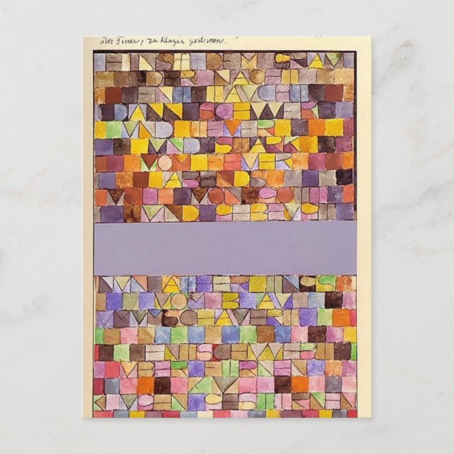 Paul Klee: Einmal aus dem Grau der Nacht hervorgeg Postkarte (Vorderseite)