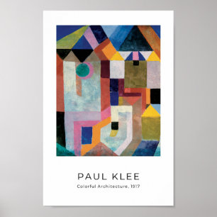 Paul Klee, farbenfrohe Architektur - Abstrakte Kun Poster