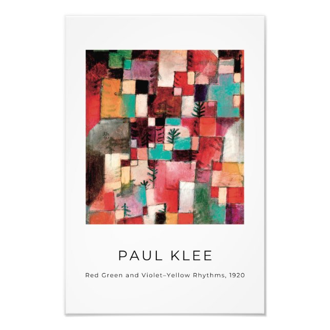 Paul Klee, farbenfrohe moderne Abstrakte Kunst Fotodruck (Vorne)