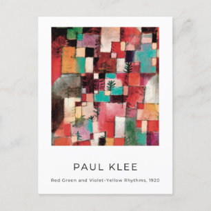 Paul Klee, farbenfrohe moderne Abstrakte Kunst Postkarte