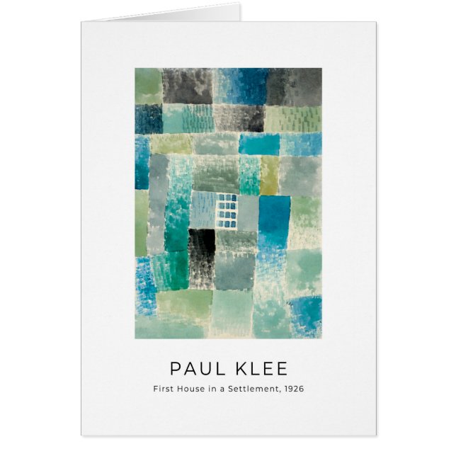 Paul Klee, farbenfrohe moderne Abstrakte Kunstkart (Vorne)