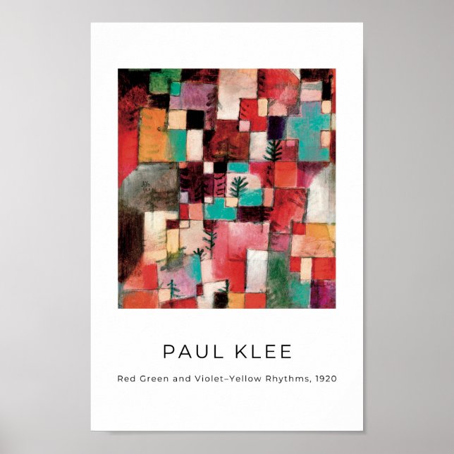 Paul Klee, farbiges Abstraktes Kunstposter der Mod Poster (Vorne)