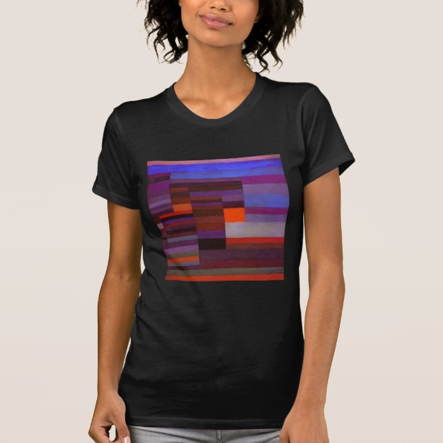 Paul Klee Feuer im Abend Abstrakte Kunst T-Shirt (Vorderseite)