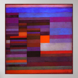 Paul Klee Feuer im Abend Poster