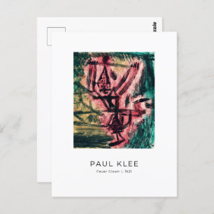 Paul Klee, Feuergefecht - Abstrakte Kunst Postkarte
