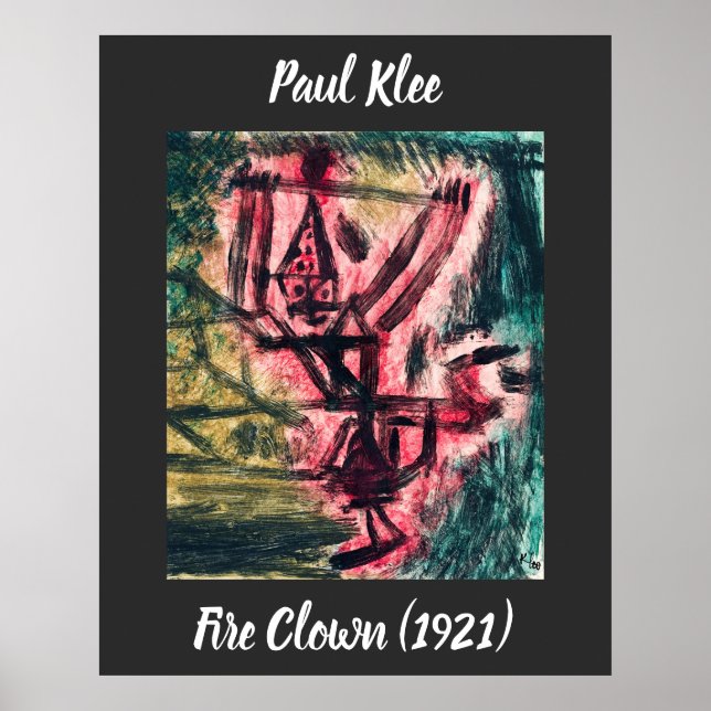 Paul Klee Fire Clown Poster (Vorne)