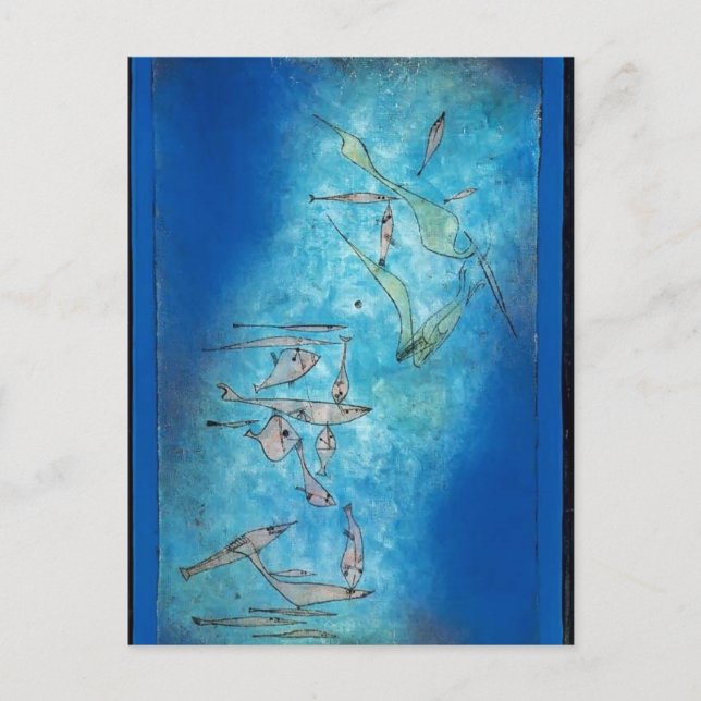 Paul Klee - Fischbild Postkarte (Vorderseite)