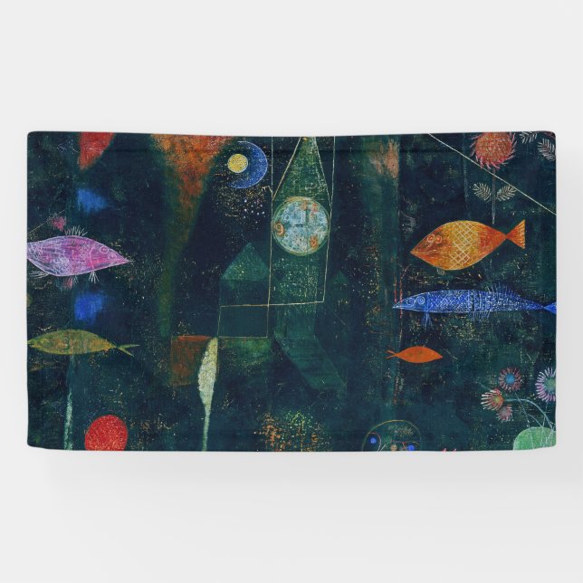 Paul Klee Fish Magic Abstrakte Malerei Grafik Banner (Horizontal)