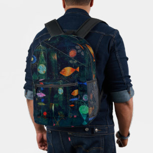 Paul Klee Fish Magic Abstrakte Malerei Grafik Bedruckter Rucksack