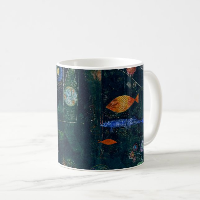 Paul Klee Fish Magic Abstrakte Malerei Grafik Kaffeetasse (VorderseiteRechts)