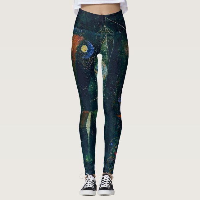 Paul Klee Fish Magic Abstrakte Malerei Grafik Leggings (Vorderseite)
