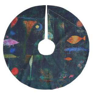 Paul Klee Fish Magic Abstrakte Malerei Grafik Polyester Weihnachtsbaumdecke