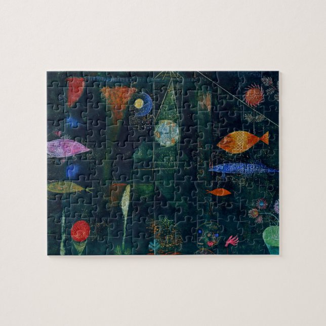 Paul Klee Fish Magic Abstrakte Malerei Grafik Puzzle (Horizontal)