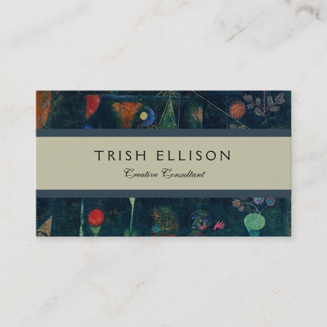 Paul Klee Fish Magic Abstrakte Malerei Grafik Visitenkarte (Vorderseite)