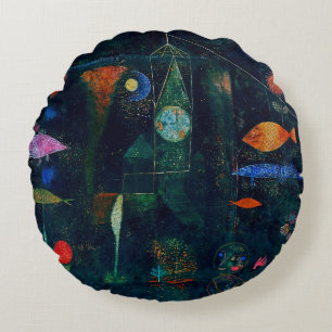 Paul Klee Fish Magic Abstrakte Malerei Grafische K Rundes Kissen