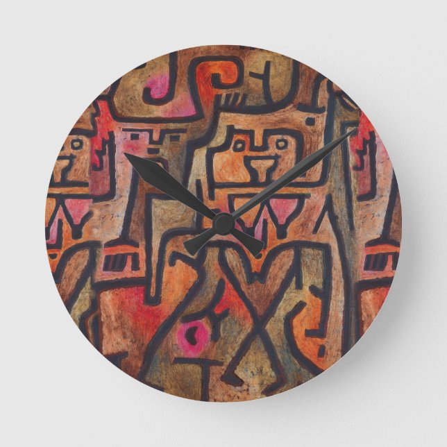 Paul Klee Forest Witches Abstrakt Runde Wanduhr (Vorderseite)