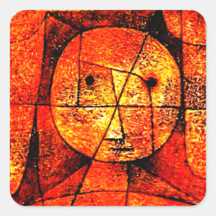 Paul Klee - Gaze, abstrakte Kunst,  Quadratischer Aufkleber