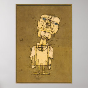 Paul Klee Geist eines Genies Vintage abstrakte Kun Poster