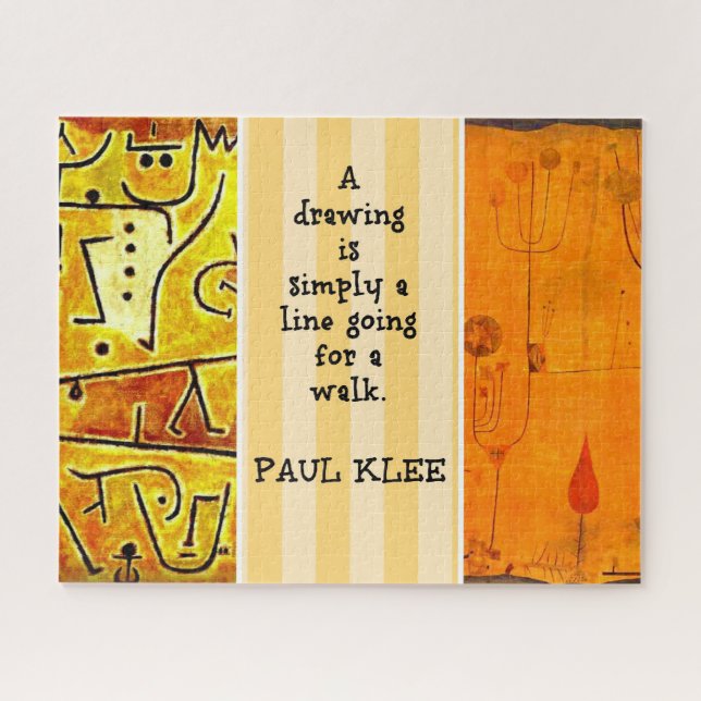 Paul Klee Gemälde und Paul Klee Quote, Puzzle (Horizontal)