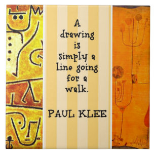 Paul Klee Gemälde und Paul Klee Zitat Fliese