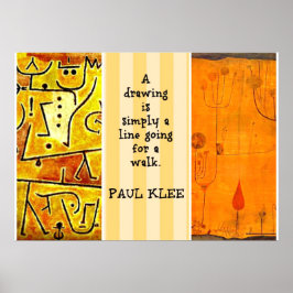 Paul Klee Gemälde und Paul Klee Zitat Poster