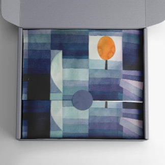 Paul Klee Harbinger vom Herbst. Geometrischer Blau Seidenpapier