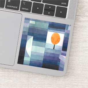 Paul Klee Harbinger vom Herbst. Vintage blaue Kuns Aufkleber