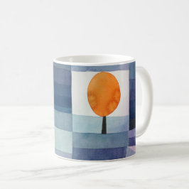 Paul Klee Harbinger vom Herbst. Vintage blaue Kuns Kaffeetasse