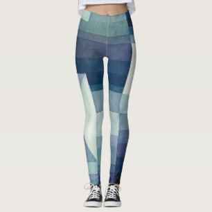 Paul Klee Harbinger vom Herbst. Vintage blaue Kuns Leggings
