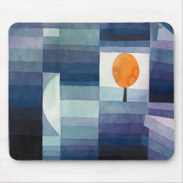Paul Klee Harbinger vom Herbst. Vintage blaue Kuns Mousepad